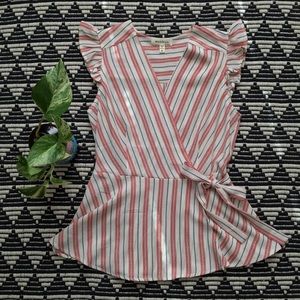 Monteau Pink & Cream Top